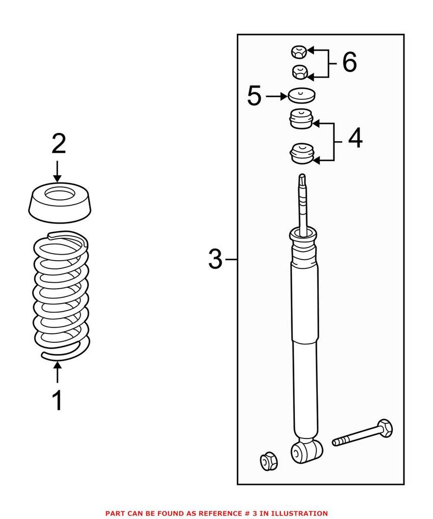 Mercedes Shock Absorber - Rear 2033261500